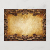 Eleganter Western Hochzeit Save the Date Ankündigungspostkarte (Rückseite)