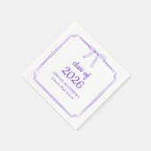 Eleganter Whimsical Bow Lila benutzerdefinierter A Serviette (Ecke)