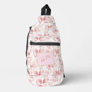 Eleganter Whimsical Personalisiert Coquette Bow Crossbody Bag