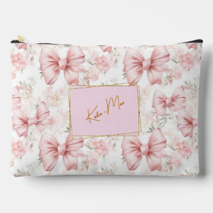 *Eleganter Whimsical Personalisiert Coquette Bow L Zubehörtasche
