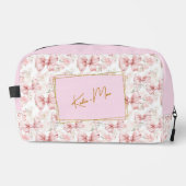 Eleganter Whimsical Personalisiert Coquette Bow Waschbeutel (Vorderseite)