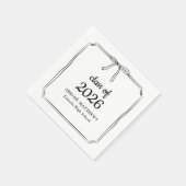 Eleganter Whimsical Simple Bow Custom Abschluss Serviette (Ecke)