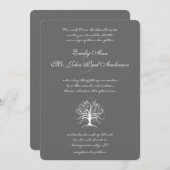 Eleganter Whimsical Swirl Tree Einladung (Vorne/Hinten)