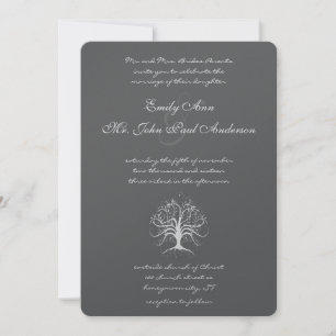 Eleganter Whimsical Swirl Tree Einladung