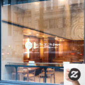 Eleganter Whimsical-Weihnachts-Schaufenster-Aufkle Fensteraufkleber (Café-Fenster)