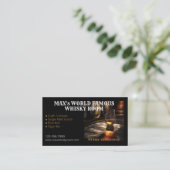 Eleganter Whisky Room Visitenkarte (Stehend Vorderseite)