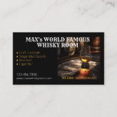 Eleganter Whisky Room Visitenkarte (Vorderseite)
