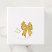 Eleganter White and Gold Glitzer Bow Birthday Geschenkanhänger (Beispiel)