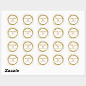 Eleganter White and Gold Glitzer Monogram Passover Quadratischer Aufkleber (Blatt)