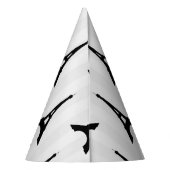Eleganter White Black Eiffel Tower Frankreich Vert Partyhütchen (Rückseite)