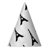 Eleganter White Black Eiffel Tower Frankreich Vert Partyhütchen (Links)