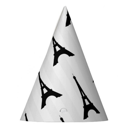 Eleganter White Black Eiffel Tower Frankreich Vert Partyhütchen (Links)