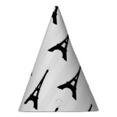Eleganter White Black Eiffel Tower Frankreich Vert Partyhütchen (Rechts)