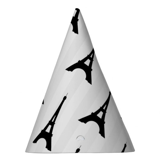 Eleganter White Black Eiffel Tower Frankreich Vert Partyhütchen (Rechts)