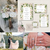 Eleganter White Blush Peony Garden Hochzeit Tischnummer