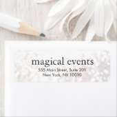 Eleganter White Bokeh Glitzer Look Address Label (Insitu)