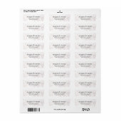 Eleganter White Bokeh Glitzer Look Address Label (Vorne)