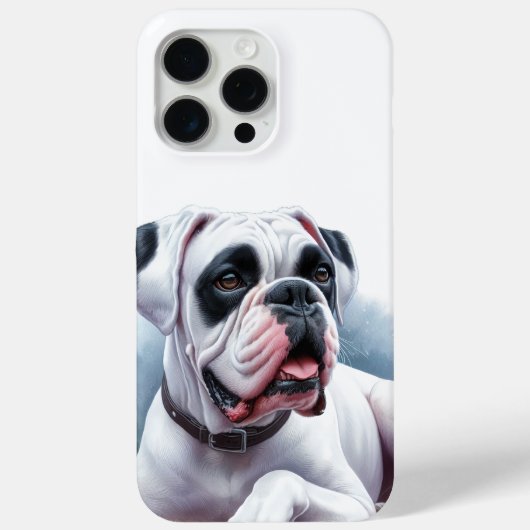 Eleganter White Boxer Dog - Wasserfarbstil Case-Mate iPhone Hülle (Rückseite)