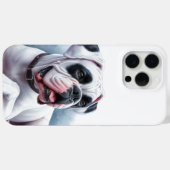 Eleganter White Boxer Dog - Wasserfarbstil Case-Mate iPhone Hülle (Rückseite (Horizontal))