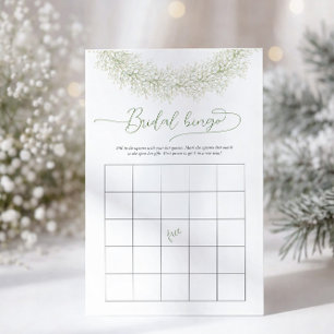 Eleganter White Chic Bingo Brautparty Game Flyer