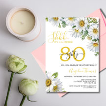 Eleganter White Daisy Floral Überraschung Geburtst