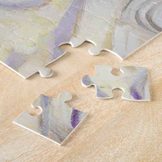 Eleganter White Dog Mosaic Gold Klimt Style Puzzle (Seite)