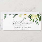 Eleganter White Floral Hanging Seating Chart Heade (Vorderseite)