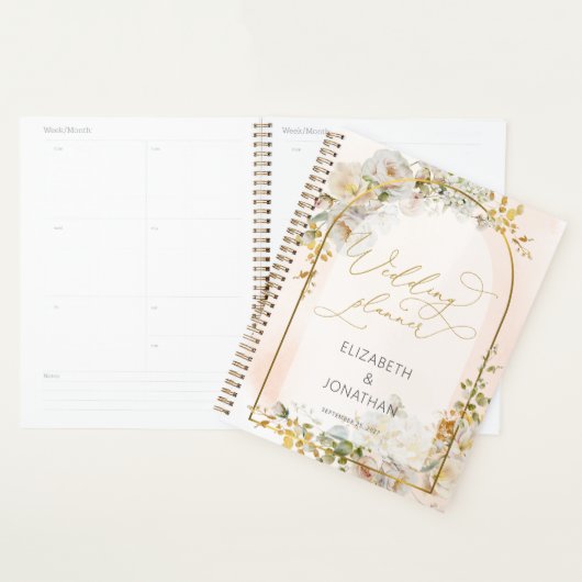 Eleganter White Floral Wedding Planner Planer (Anzeige)