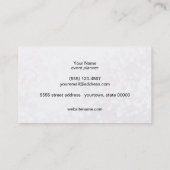 Eleganter White Glitzer Bokeh Black Linen Look Chi Visitenkarte (Rückseite)