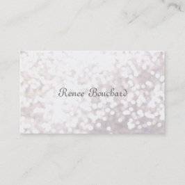 Eleganter White Glitzer Bokeh Eventplaner Visitenkarte