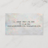 Eleganter White Iridescent Opal Glitzer Lashes Visitenkarte (Rückseite)