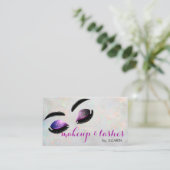 Eleganter White Iridescent Opal Glitzer Lashes Visitenkarte (Stehend Vorderseite)