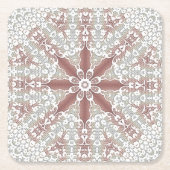 Eleganter White Lace Floral Paper Untersetzer (Vorderseite)
