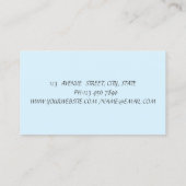 Eleganter White Lotus Blue Yoga Instructor Visitenkarte (Rückseite)