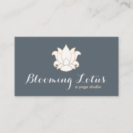 Eleganter White Lotus Yoga und Meditation Lehrer Visitenkarte