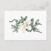 Eleganter White Magnolia Blossom Empfang Begleitkarte (Rückseite)
