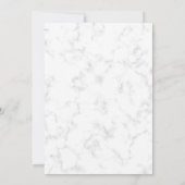 Eleganter White Marble Gold PhD Abschluss Einladung (Rückseite)