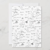 Eleganter White Mathematics Script Foto Abschluss Ankündigung (Rückseite)