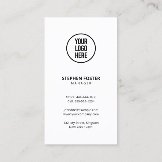 Eleganter White Rose Gold Connect mit US QR Code Visitenkarte (Rückseite)