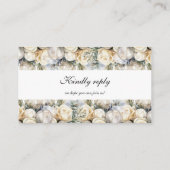 Eleganter White Roses UAWG QR-Code Begleitkarte (Rückseite)