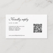 Eleganter White Roses UAWG QR-Code Begleitkarte (Vorderseite)