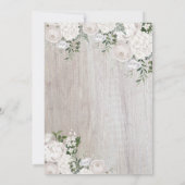 Eleganter White Roses Western Rustic Quinceanera I Einladung (Rückseite)