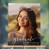 Eleganter White Script Foto Overlay-Abschluss Acrylschild (Neutral)