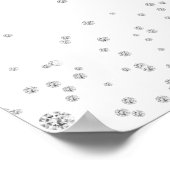 Eleganter White Silver Diamond Glitzer Wedding Poster (Ecke)
