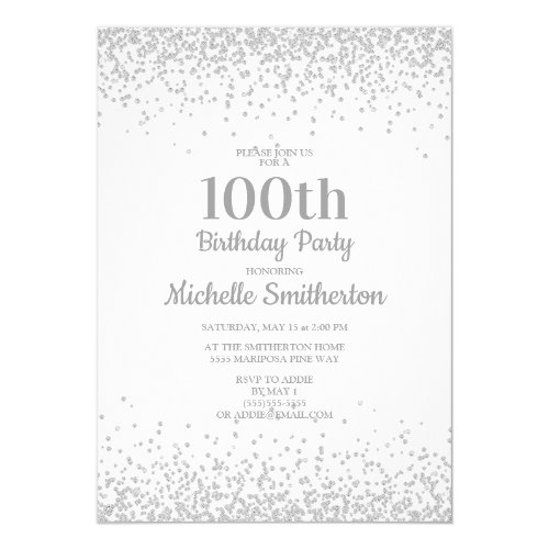 Einladungen Zum 100 Geburtstag Meine Einladungskarten De