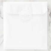 Eleganter White/Silver Wedding Umschlag Aufkleber (Tasche)