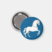 Eleganter White Stallion Illustration Magnet (Vorderseite/Rückseite)
