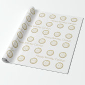 Eleganter White und Gold Glitzer 50 und fabelhaft Geschenkpapier (Ungerollt)