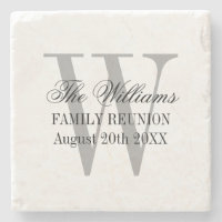 Eleganter Wiedersehen-Name Monogramm weißer Marmor
