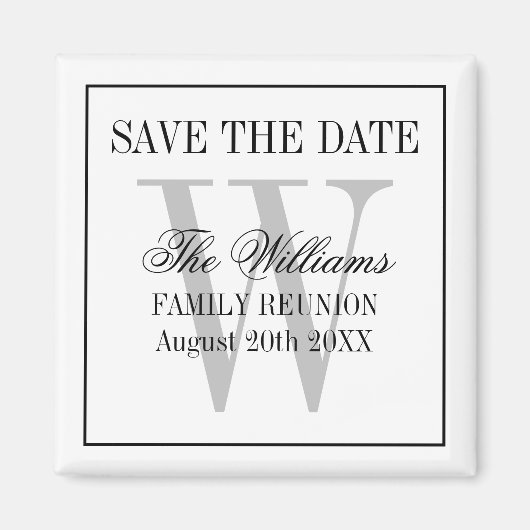 Eleganter Wiedersehen Save the Date Kühlschrankmag Magnet (Vorne)
